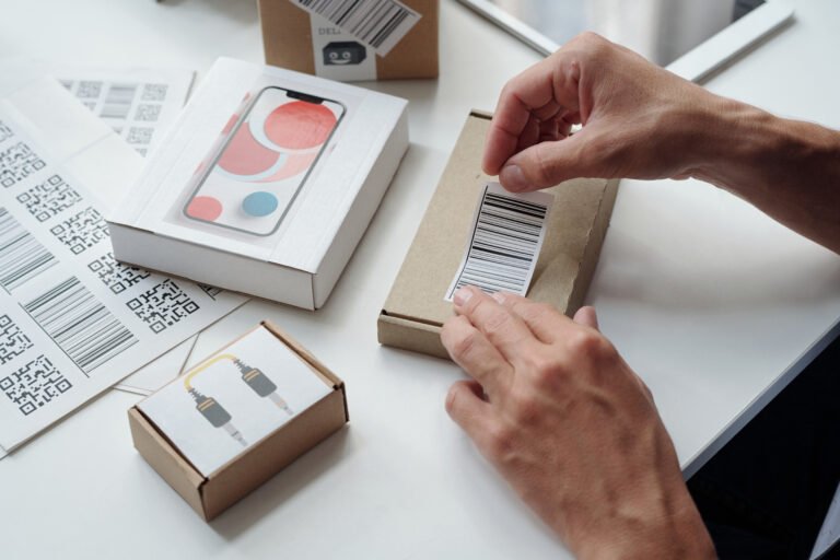 Preparing Shipping Packages With QR Codes in Warehouse
