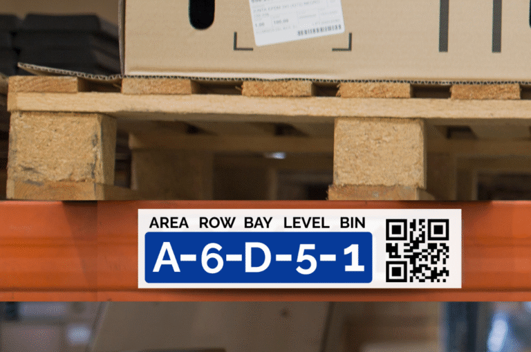 warehouse bin labelling