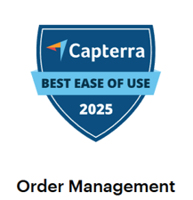 Best Ease of Use 2025 badge from Capterra for C2W Inventory