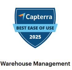 Best Ease of Use 2025 badge from Capterra for C2W Inventory