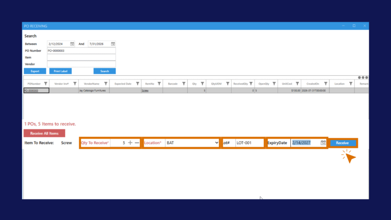 Copy of CREATE PURCHASE ORDER HELP CENTER EDITS BOX 3 Lot Tracking, Batch Numbers, and Expiration Dates